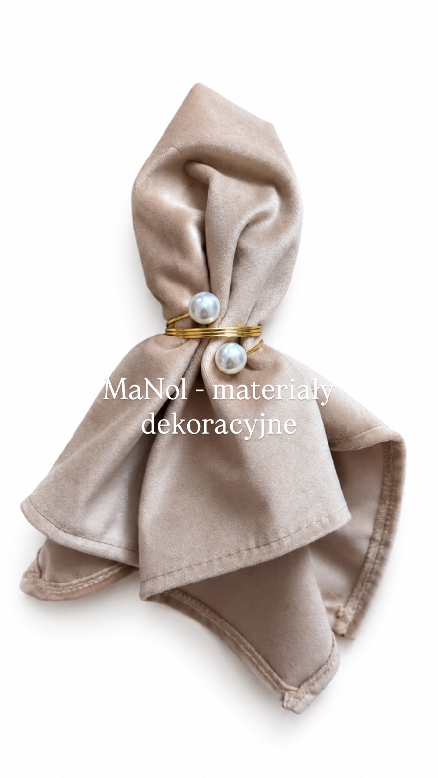 Serweta Velvet - ciepły beż — serweta na wesele, Velvet, ciepły beż — galeria MaNol