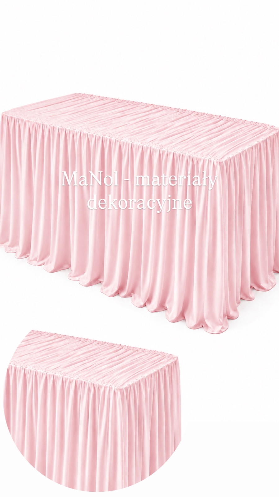 Obrus drap 240x300 - cukierkowy róż — obrus na wesele, Ity, cukierkowy róż — galeria MaNol