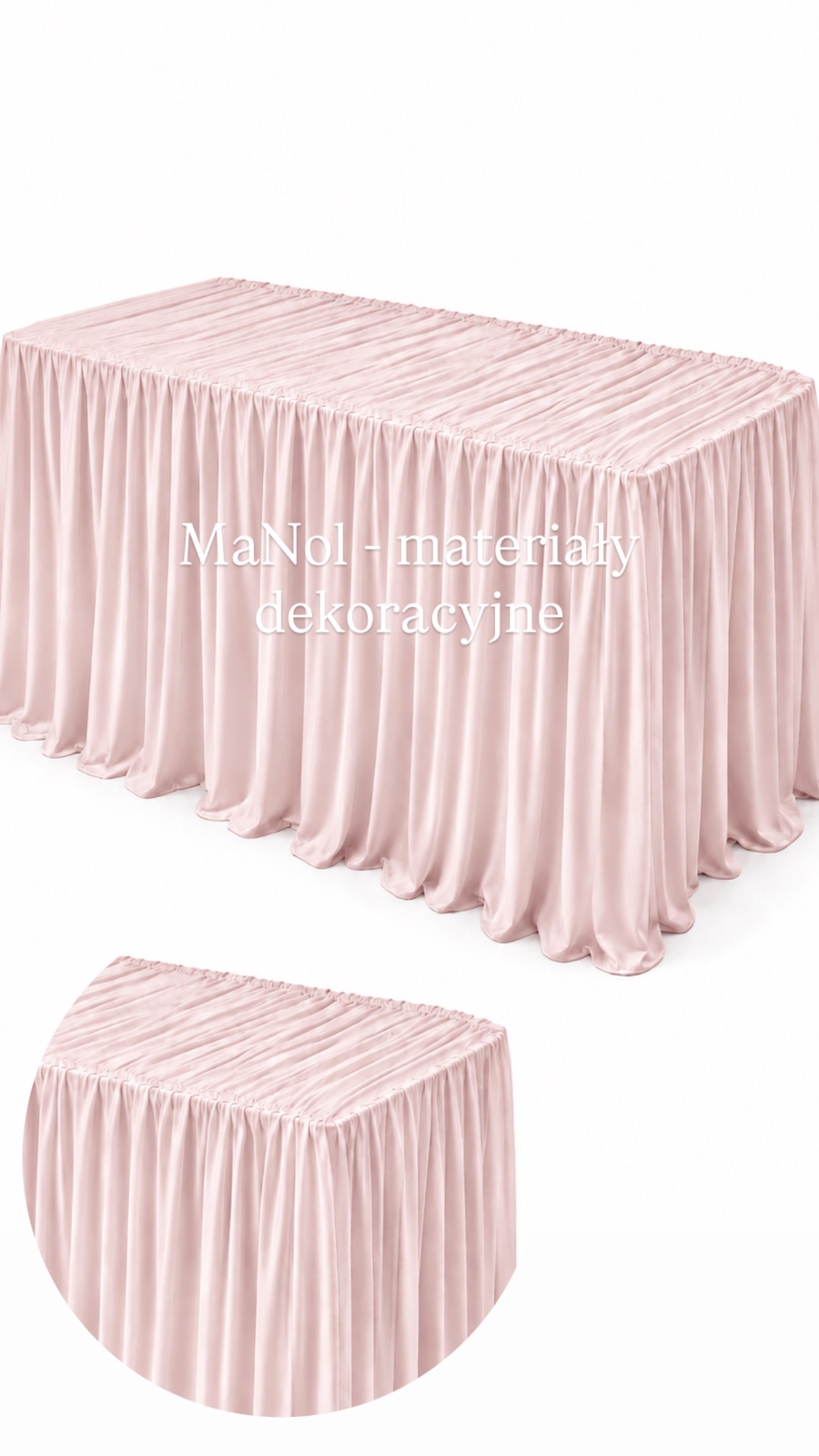 Obrus drap 240x300 - przygaszony róż — obrus na wesele, Ity, przygaszony róż — galeria MaNol
