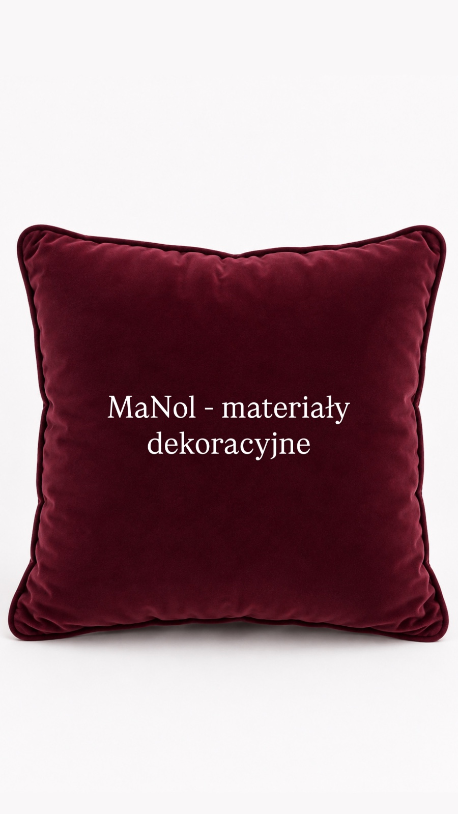 Poduszka dekoracyjna welur - bordo 40x40 — poduszka na wesele, Welur, Bordowy — galeria MaNol