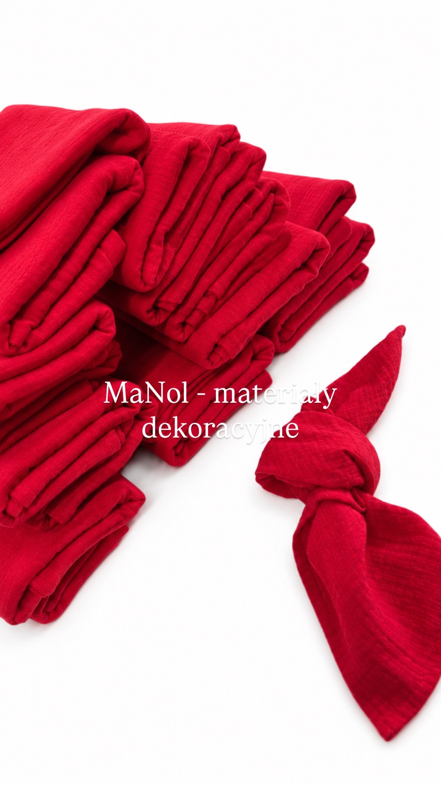 Serweta muślin - czerwony — serweta na wesele, Muślin, Czerwony — galeria MaNol — zdjęcie 2